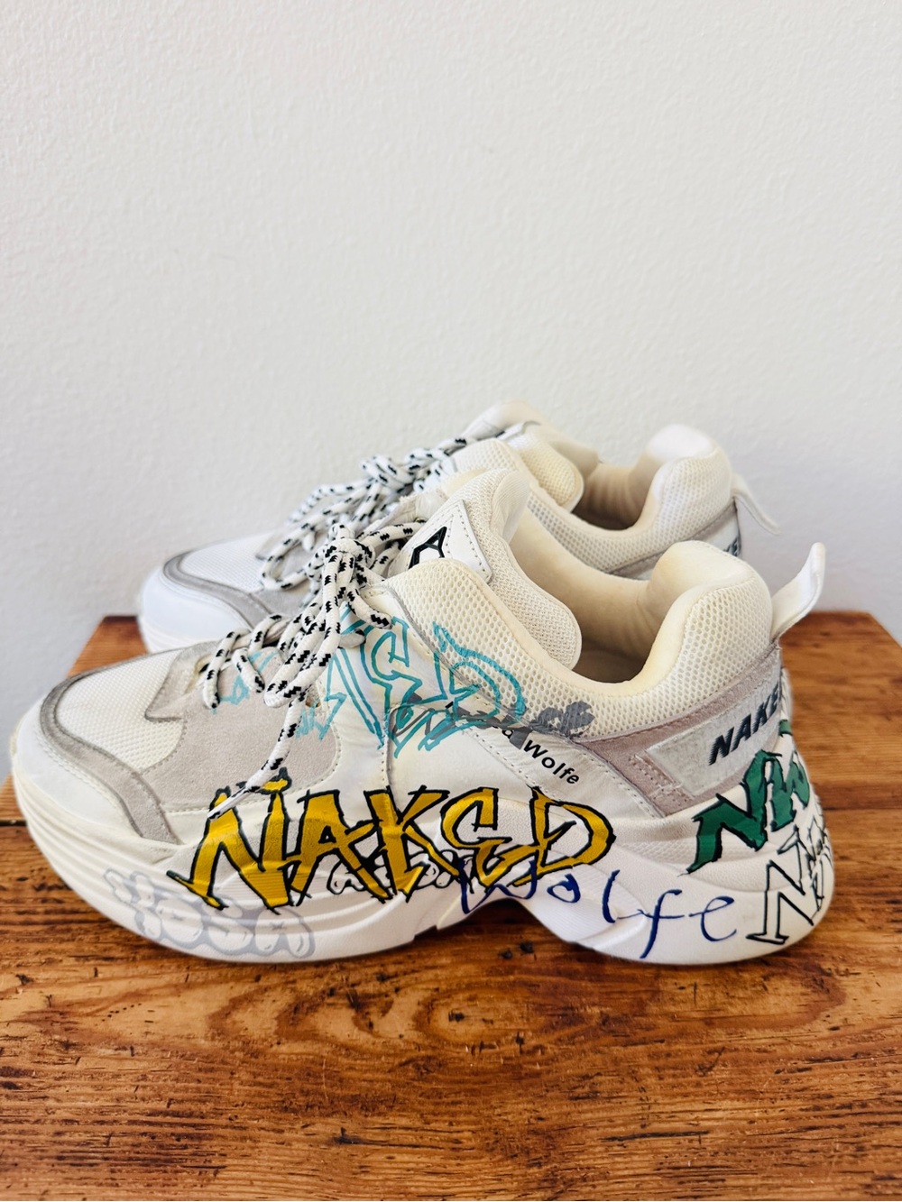 Naked Wolfe Titan Grafiti Chunky Sneakers Shoes